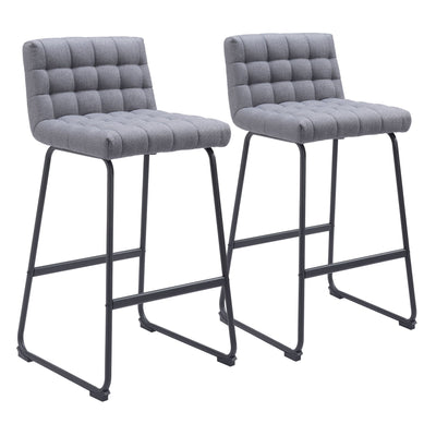 Pago Barstool (Set of 2) Gray