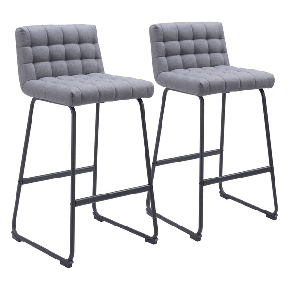 Pago Barstool (Set of 2) Gray