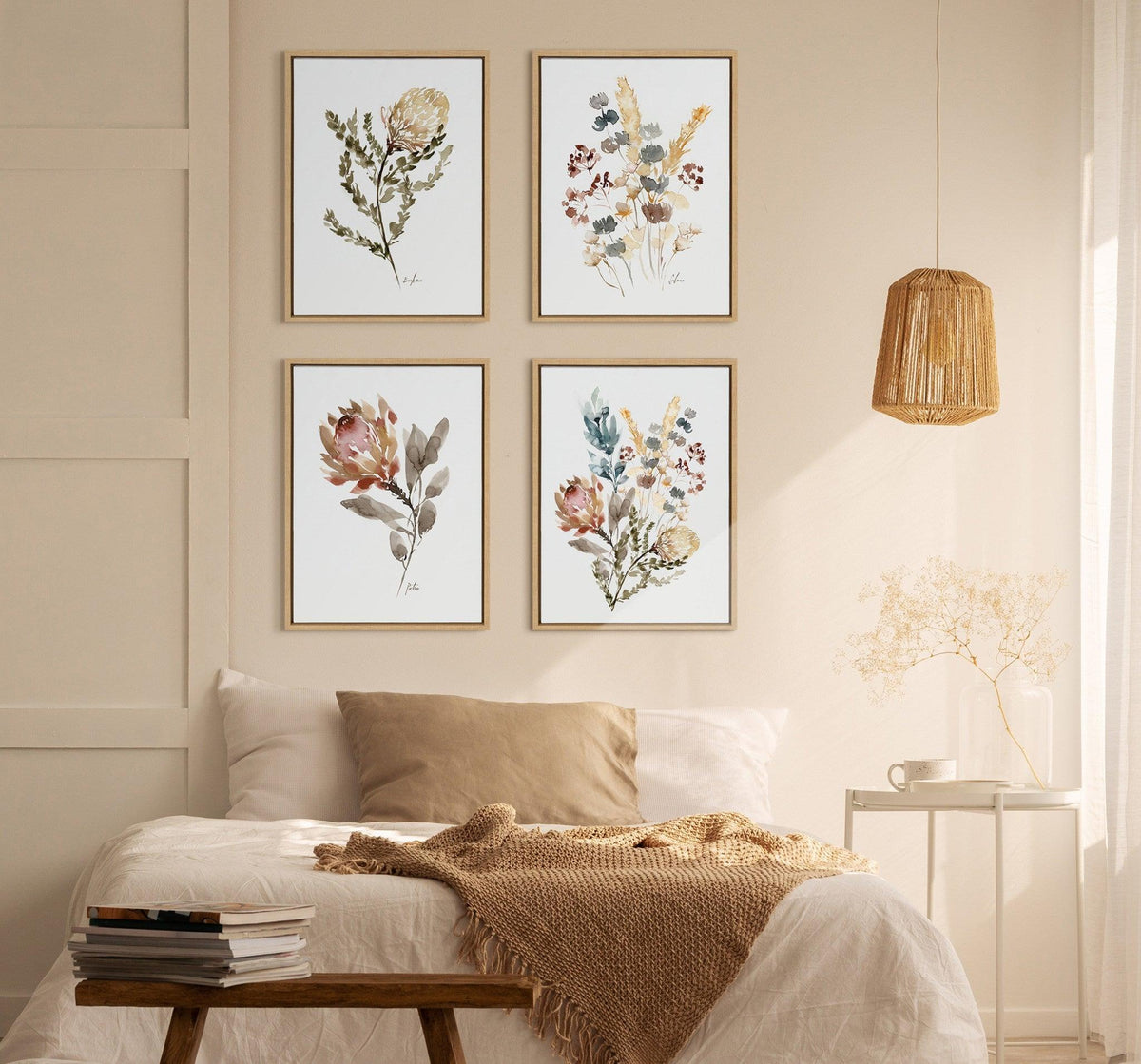 Sylvie Wildflower Bunch Framed Canvas by Sara Berrenson