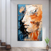 Modern Brush Stroke Abstract Wall Art - 24x16 inch Medium Premium Gallery Wrapped
