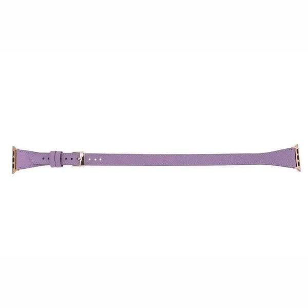 Luxury Double Wrap Purple Leather Apple Watch Band - San Diego