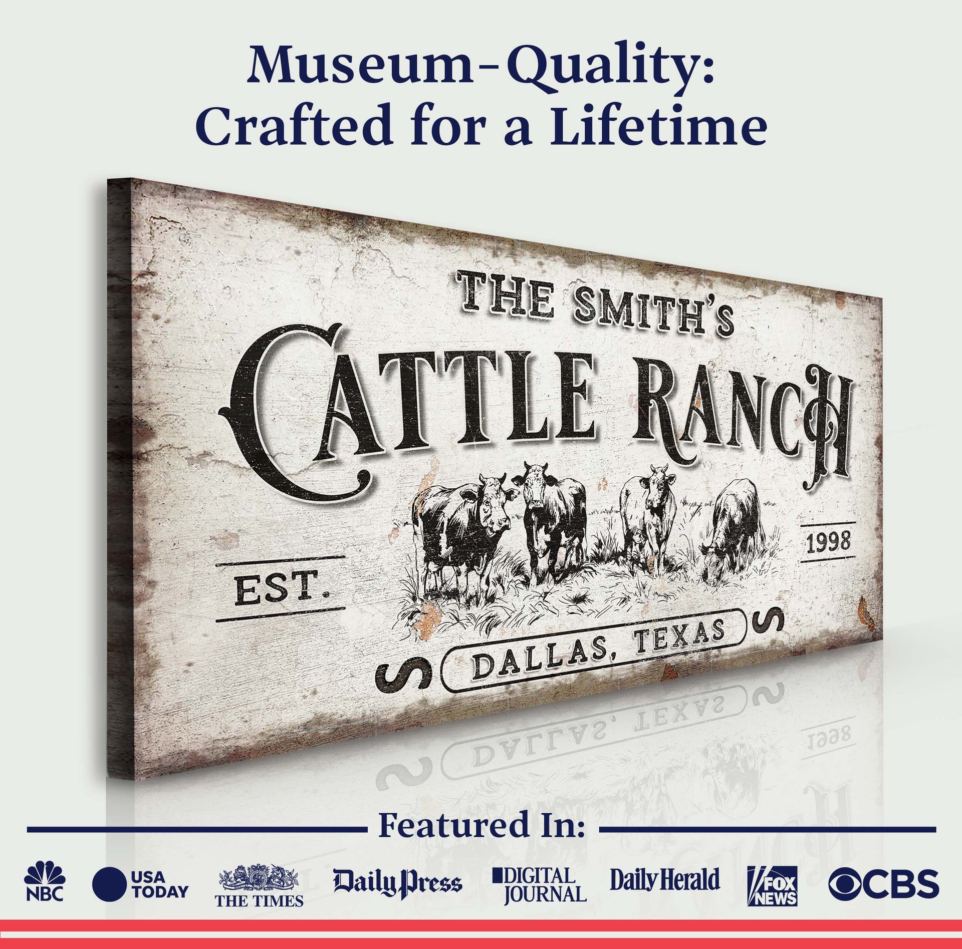 Branded Cattle Ranch Sign