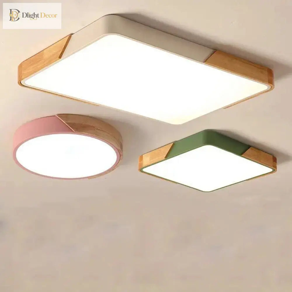 Macaron LED Ceiling Light | Modern Interior Home Lighting