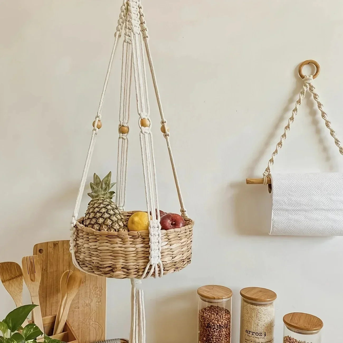 [Macrame Plant Hangers] 3pcs Macrame Plant Hangers - Bohemian Handwoven Holders with Tassels, Decorative Hanging Baskets, Ideal for Balcony/Living Room/Garden, Great Housewarming Gifts (Not Include Pots)
