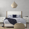 Madelyn Upholstered Panel Bed, Neutral White