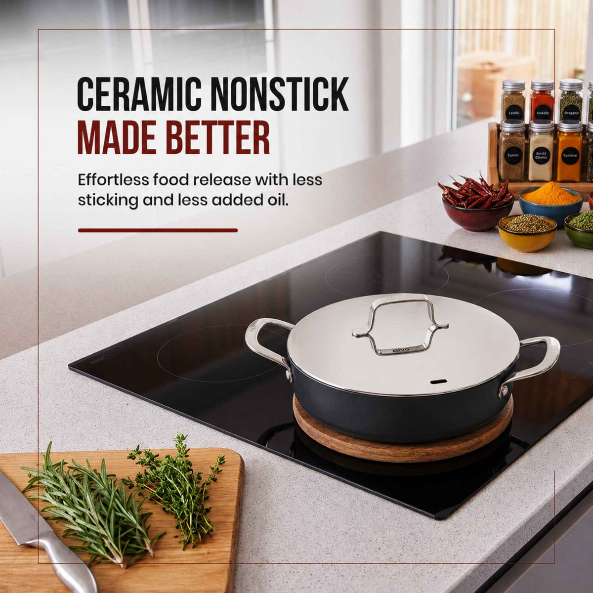 Ceramic Nonstick Sauté Pan, 3.5-Qt