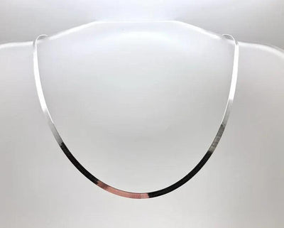 Donatello Gian Solid Sterling Silver Flat Necklace - 5 Lengths