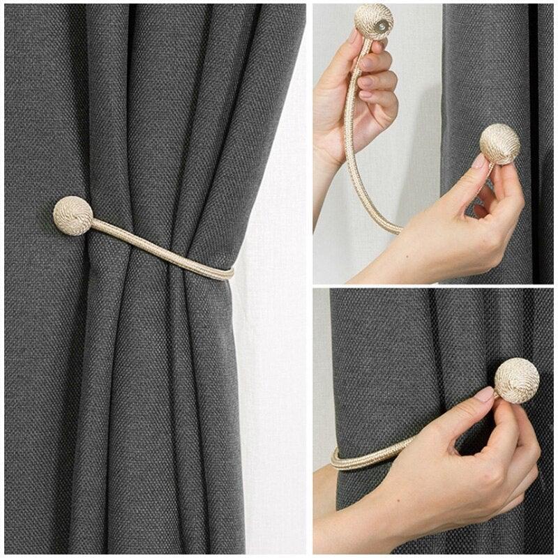 Magnetic Curtain Buckle Holder Tieback Window Accessories Curtain Decorative Curtain Tiebacks  Magnetic Curtain Tiebacks European Style Decorative Curtain Drape Tie With Strong Magnetic For Home And Office Decoration