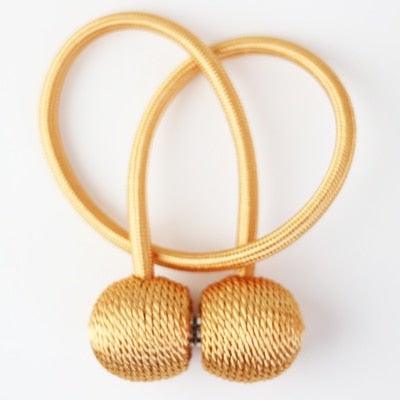 Magnetic Curtain Tieback High Quality Holder Hook Buckle Clip Curtain Tieback Polyester Decorative Home Accessories European Style Decorative Curtain Drape Tie With Strong Magnetic For Home And Office Decoration 49cm
