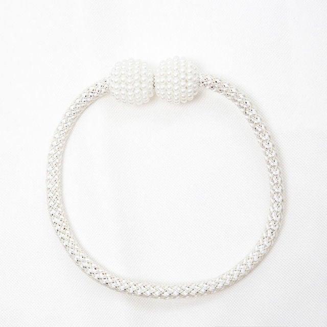 Magnetic Curtain Tieback High Quality Holder Hook Buckle Clip Pretty Modern Polyester Decorative Home Accessories Decorative Curtain Holdbacks Crystal Tie Backs For Curtains Curtain Holders For Window Draperies