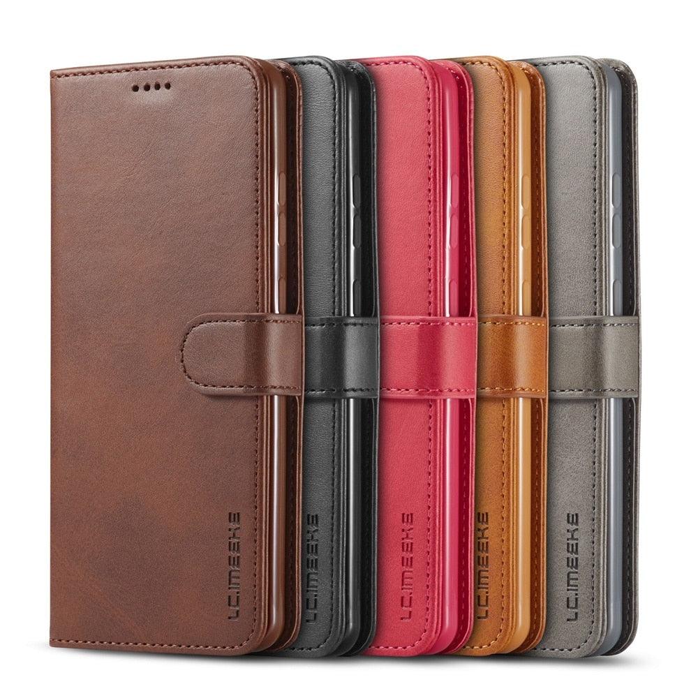 Magnetic PU Leather Wallet-Style Phone Case Fashion Flip Case with Card Slot Leather Case for Xiaomi 12T 11T Poco X4 GT X3 M3 M4 Pro NFC F4 F3 Flip Cover Mi 11 Lite 10T Redmi 9C Note 11S 10S 9S 9T 9A 8T 7