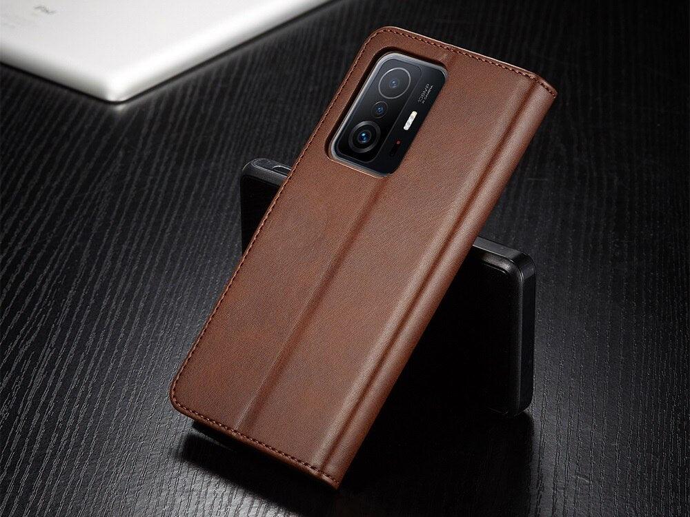 Magnetic PU Leather Wallet-Style Phone Case Fashion Flip Case with Card Slot Leather Case for Xiaomi 12T 11T Poco X4 GT X3 M3 M4 Pro NFC F4 F3 Flip Cover Mi 11 Lite 10T Redmi 9C Note 11S 10S 9S 9T 9A 8T 7