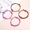 Magnetic Simple Matching Bracelets For Couples Silver Alloy Magnet Charm Adjustable Trendy Red Rope Couples Bracelets Vows Of Eternal Love Adjustable Jewelry Gifts Set