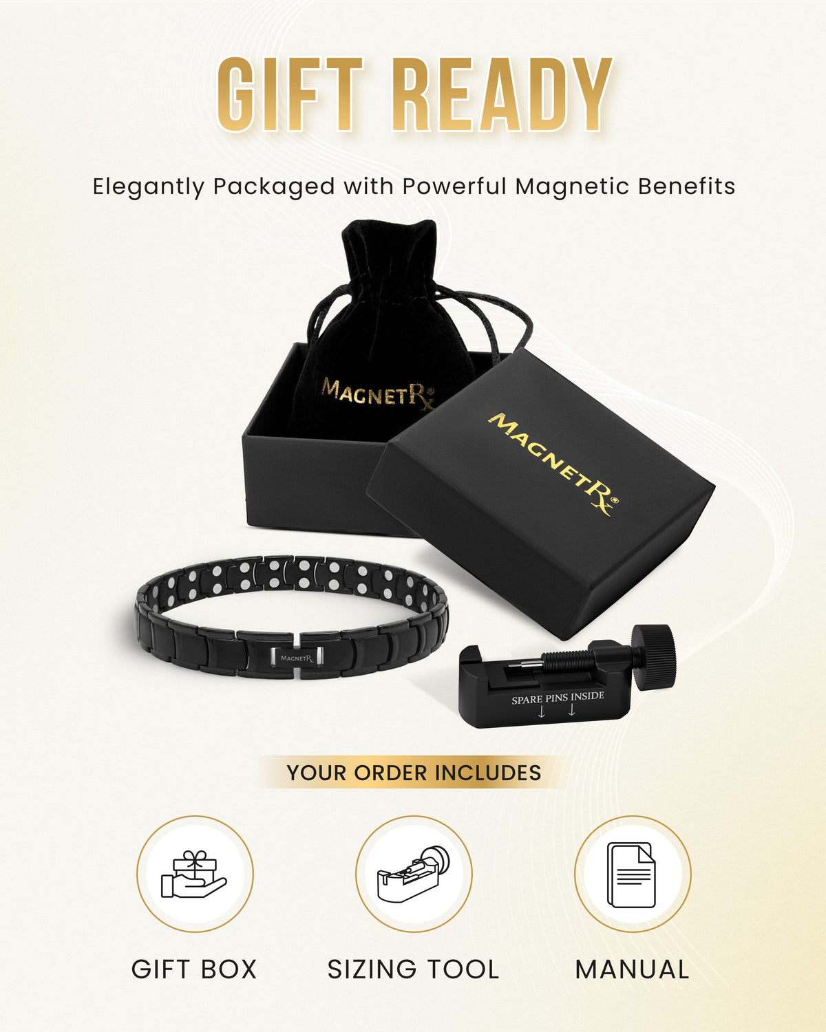 Ultra Strength Titanium Magnetic Therapy Anklet for Men (Black)