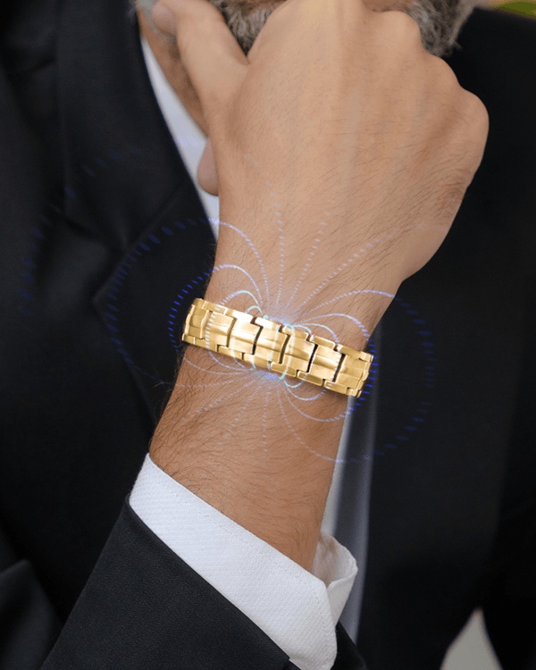 EllipseMAX Magnetic Bracelet for Men (Gold)