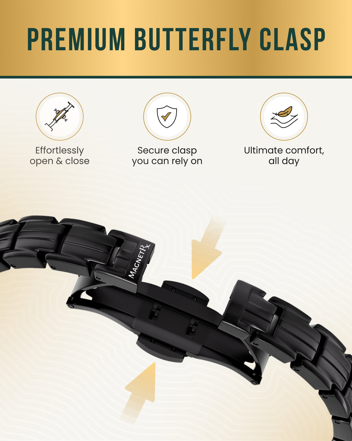 EllipseMAX Magnetic Bracelet for Women (Black)
