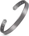 Men’s Magnetic Bracelet Cuff (Brushed Silver)