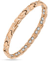 Women's Ultra Strength Magnetic Bracelet Crystal XO (Rose Gold)
