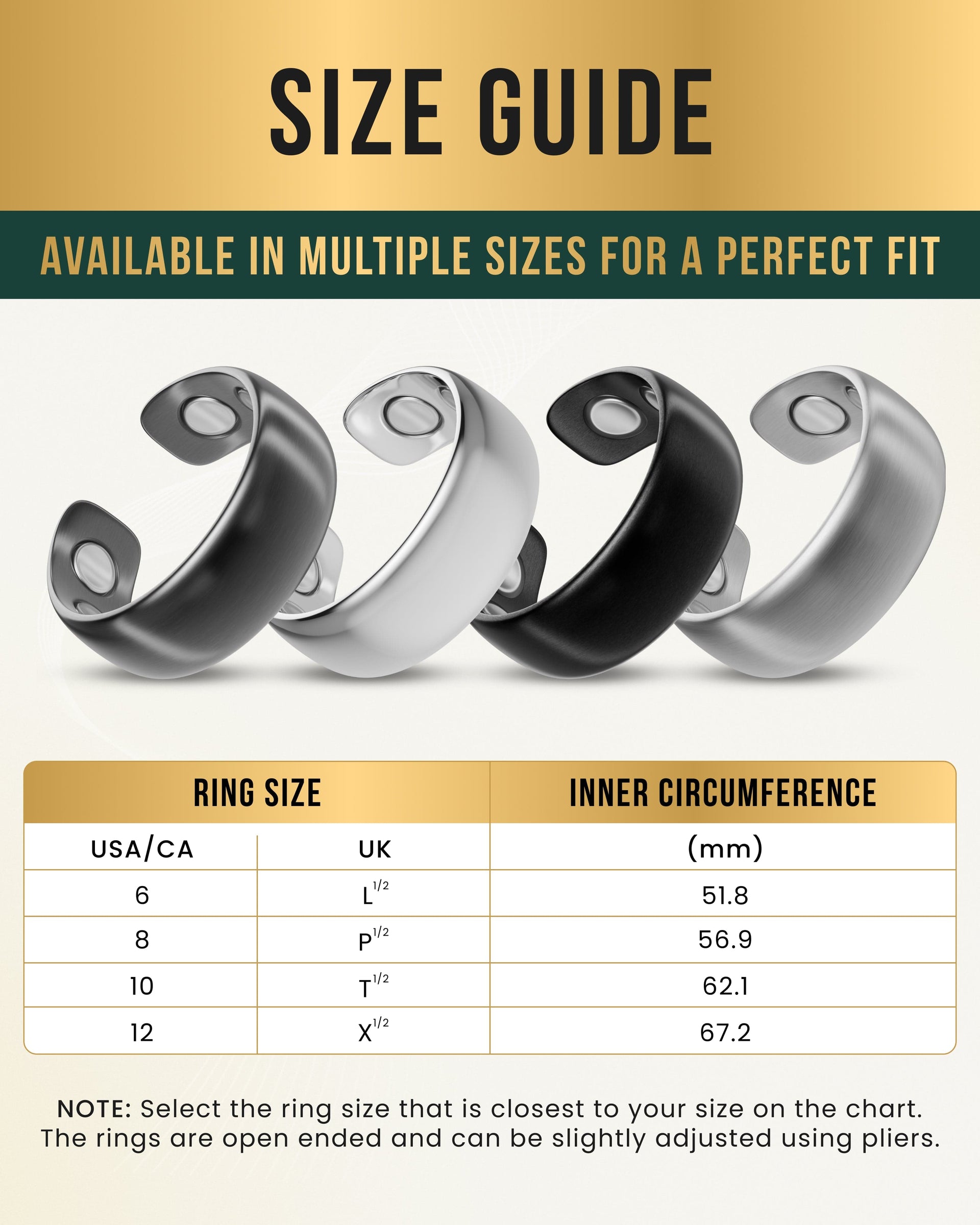 Magnetic Therapy Ring (Brushed Silver)