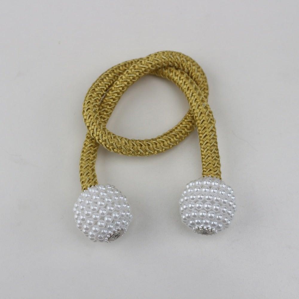 Magnets Curtains Clamps Curtain Holder Pompom Tieback Magnetic Clips Hanging Balls Tie Back Home Decoration Accessories Magnetic Curtain Tiebacks European Style Decorative Curtain Drape Tie With Strong Magnetic For Home And Office Decoration