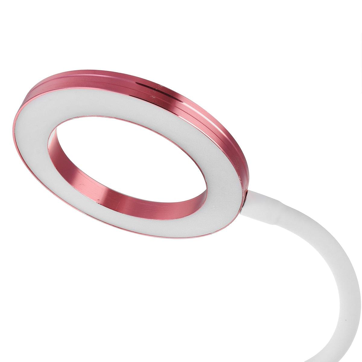 Magnifier Nail Beauty Light Tattoo Clip Light USB Table Lamp Flexible LED Desk Lamp Student Book Lights Study Lamp Reading Light Decorative Table Lamp Cute Study Lamps for Bedroom Décor