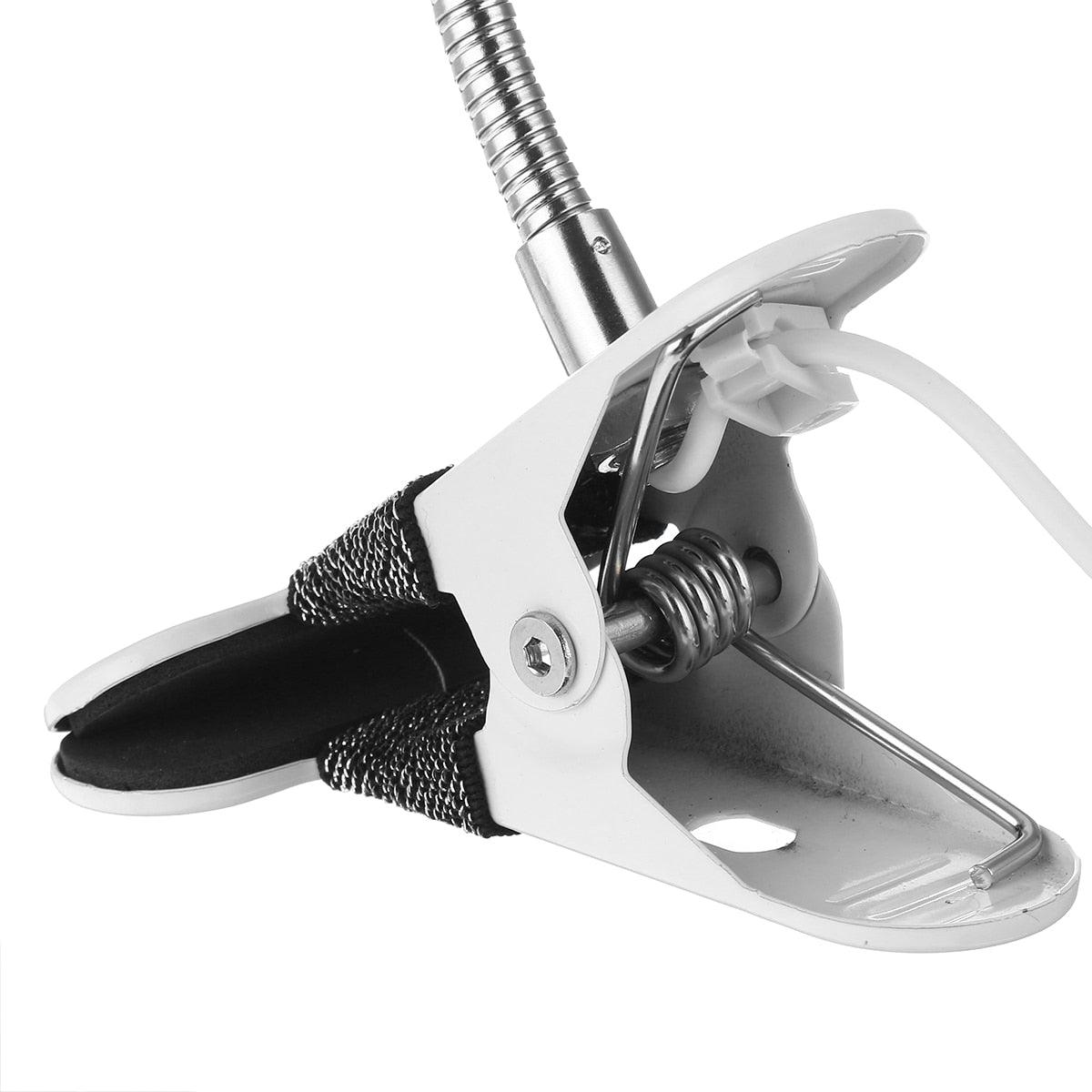 Magnifier Nail Beauty Light Tattoo Clip Light USB Table Lamp Flexible LED Desk Lamp Student Book Lights Study Lamp Reading Light Decorative Table Lamp Cute Study Lamps for Bedroom Décor