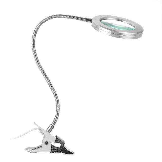 Magnifier Nail Beauty Light Tattoo Clip Light USB Table Lamp Flexible LED Desk Lamp Student Book Lights Study Lamp Reading Light Decorative Table Lamp Cute Study Lamps for Bedroom Décor