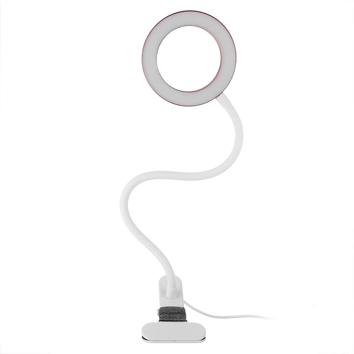 Magnifier Nail Beauty Light Tattoo Clip Light USB Table Lamp Flexible LED Desk Lamp Student Book Lights Study Lamp Reading Light Decorative Table Lamp Cute Study Lamps for Bedroom Décor