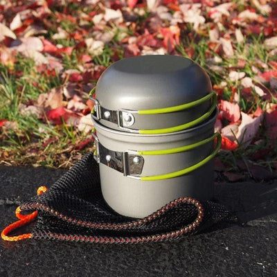 Camping Hiking Foldable Cookware Set Pot Pan