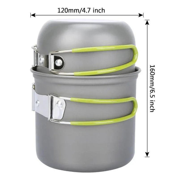 Camping Hiking Foldable Cookware Set Pot Pan - Gifts for You 'n Me