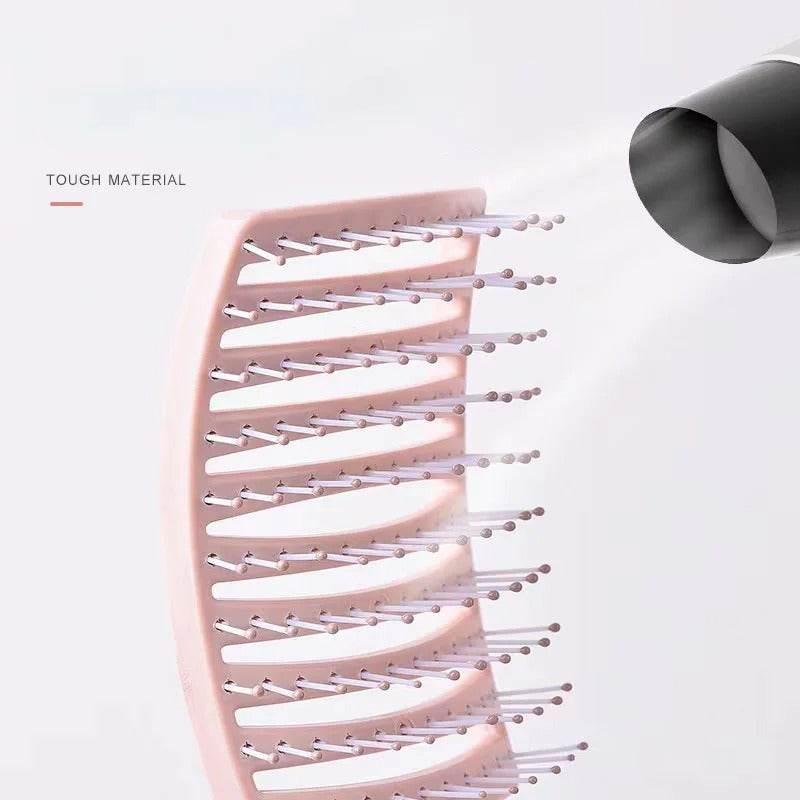 1 Piece Nylon Women's Curly Hair Comb – Heat & Moisture Resistant Scalp Massage & Styling Tool