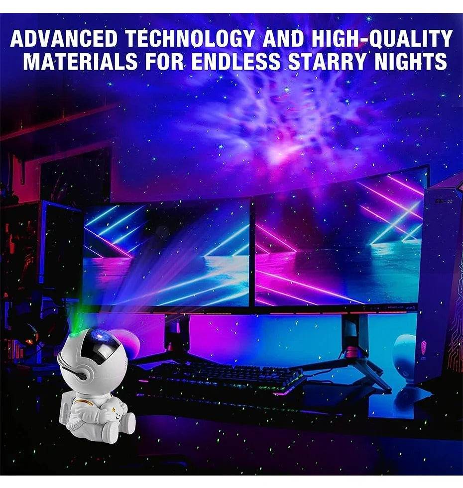 Galaxy Star Astronaut Projector Night Light – LED Nebula Sky Lamp for Kids & Adults, Bedroom & Room Decoration, Ideal Gift for Holidays or Birthdays