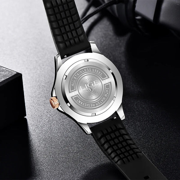 Black Multifunctional Sport Men Watches Luxury Quartz Watches Fashion Chronograph Stylish Elegant Comfortable Watch For Men