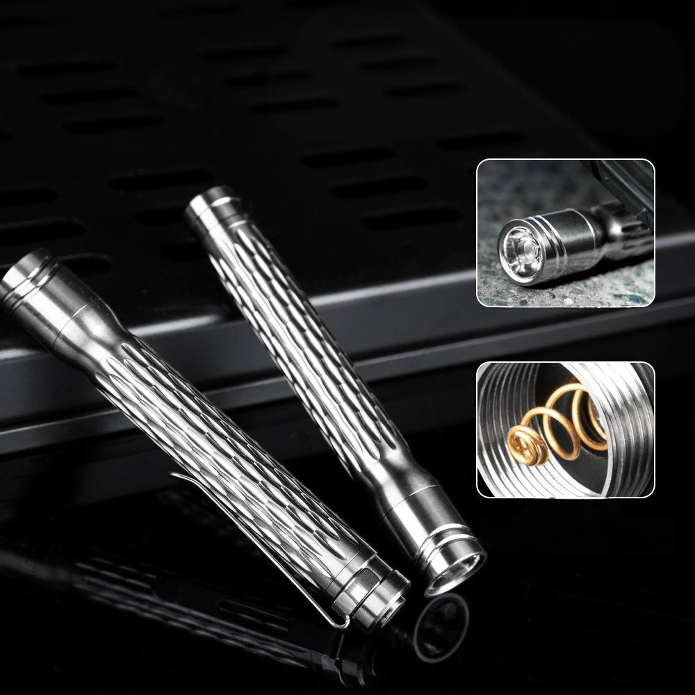 Wautton R8 Titanium Alloy Mini High-Intensity Flashlight Wautton Outdoor Gear