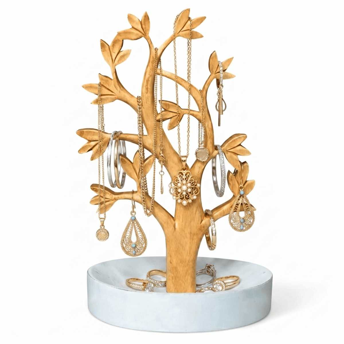 Jewelry Tree Stand – Timber Grace, Solid Wood