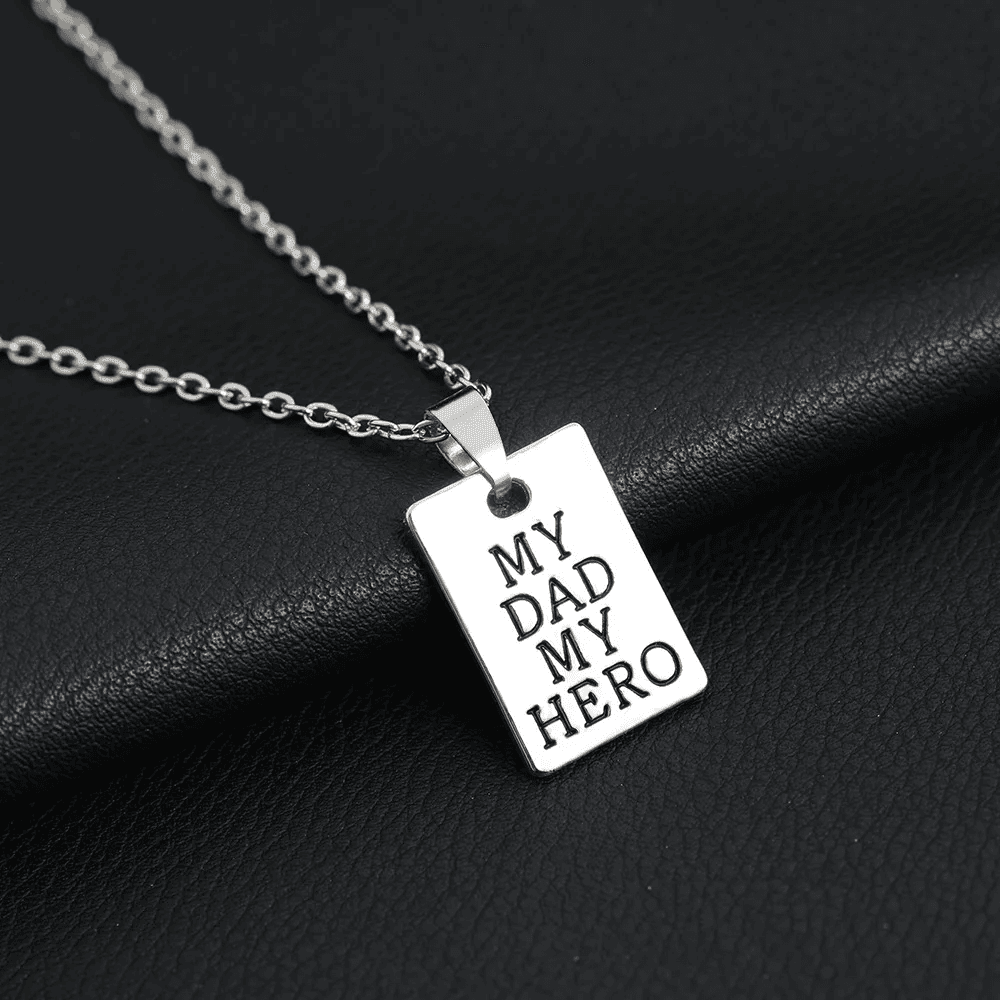 My Dad My Hero Keychain Necklace – Safe Driving Family Gift