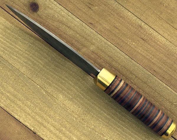 Majestic Chef's Knife with Stacked Leather Handle - Gifts for You 'n Me