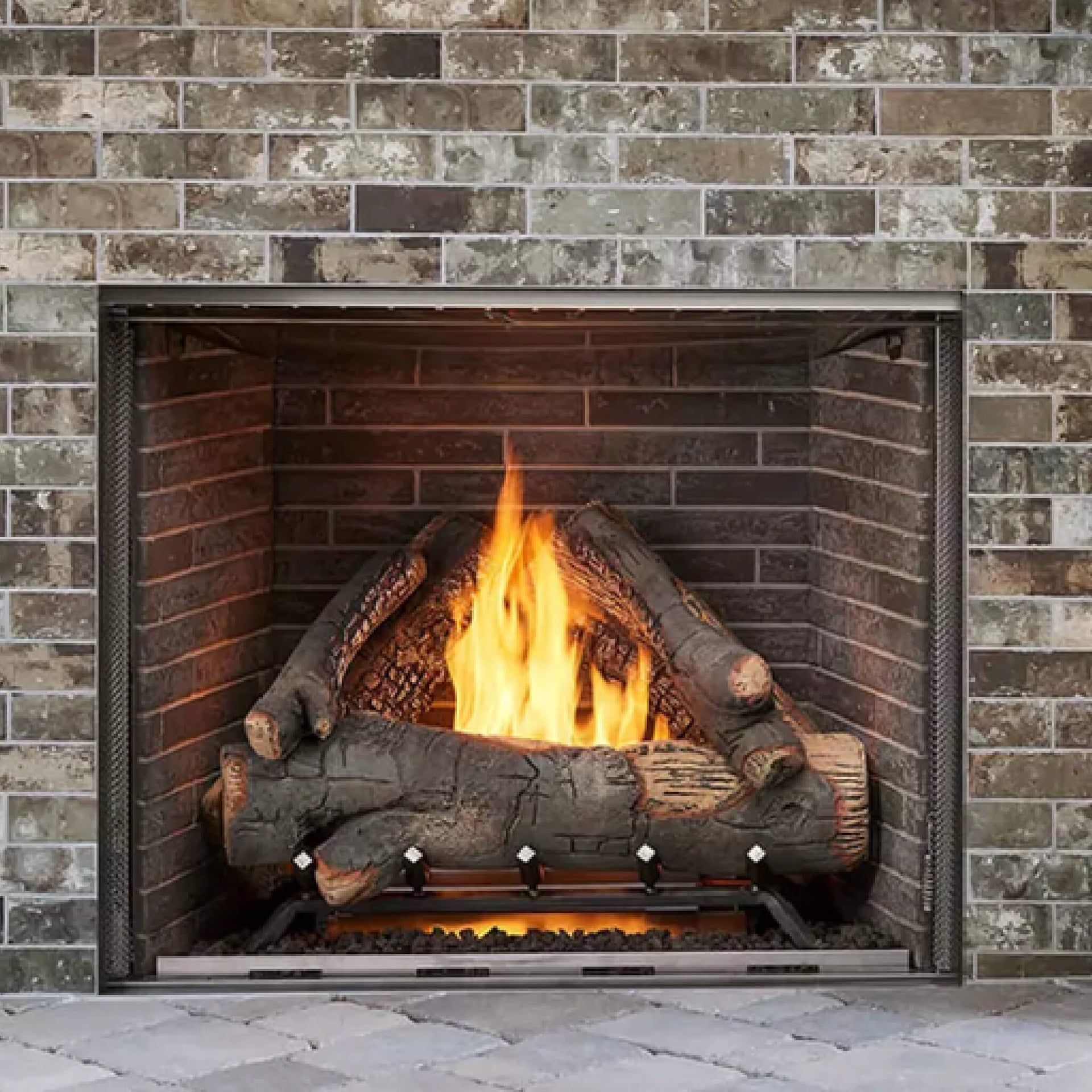 Majestic Traditional Stacked Brick Courtyard Outdoor Gas Fireplace – Gifts  for You 'n Me, image size:2048x2048