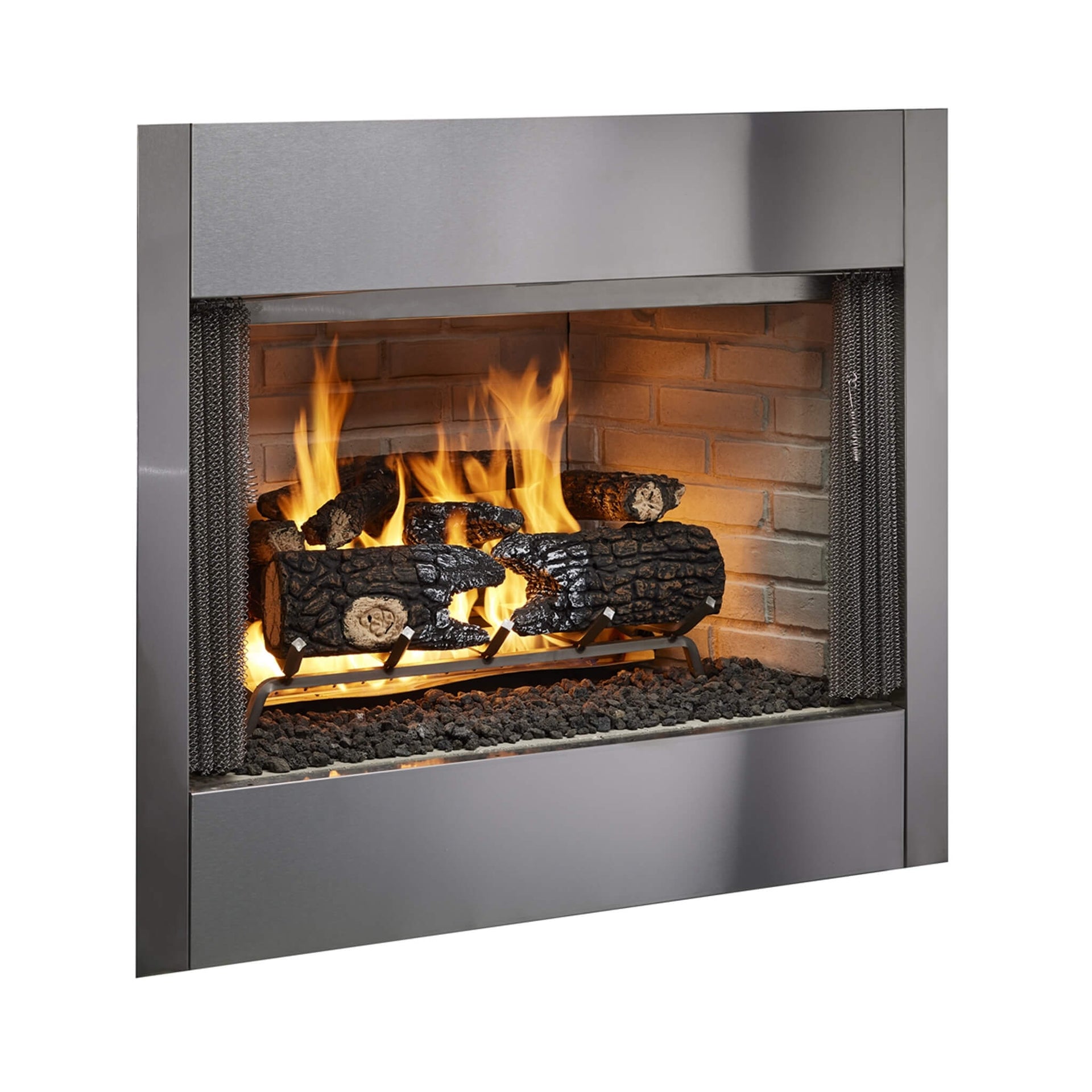 Majestic Villawood 42-Inch Traditional Refractory Outdoor Wood Burning Fireplace [ODVILLA-42T-B] (SAK14358)