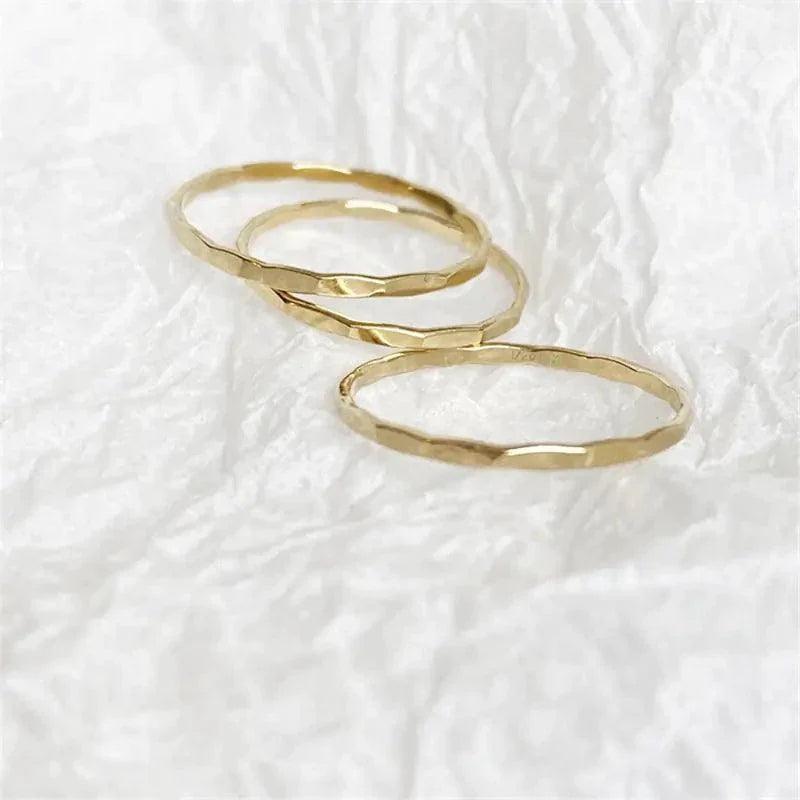 14K Gold Filled Textured Stacking Ring