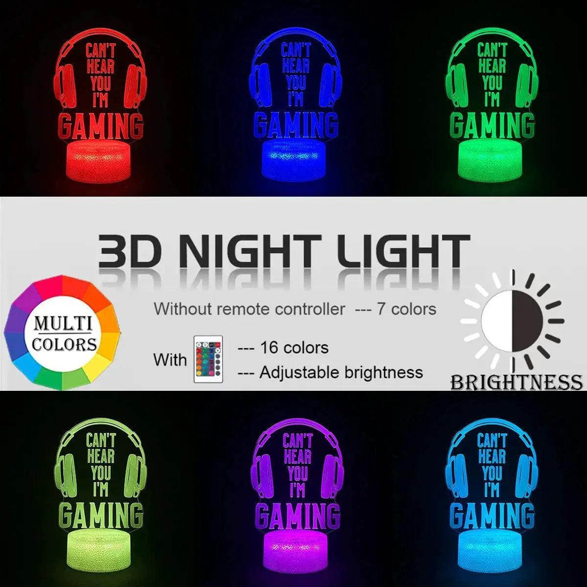 3D LED RGB Gamer Light