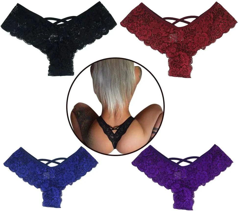 Chic 4-Pack Lace G-String Panties for Women