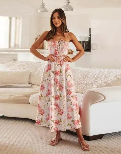 Chic Sleeveless Swing Midi Skirt