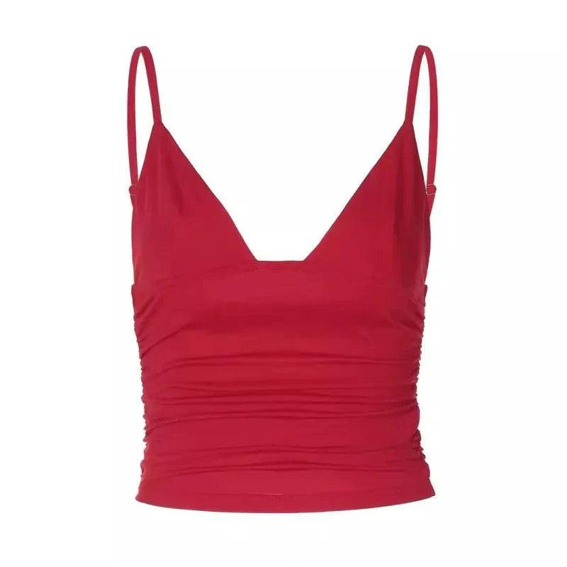 Chic V-Neck Crop Top