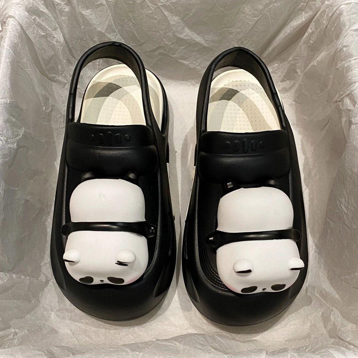 Mandotos Panda Lamp Light Up Slippers Sandals For Women EVA Comfort Non Slip Sole Summer