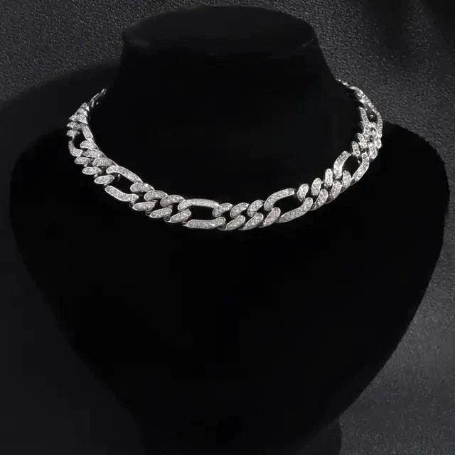 Elegant Cubic Zirconia Cuban Necklace
