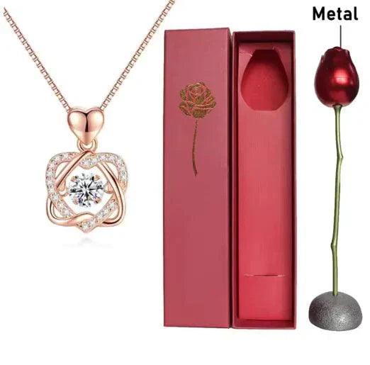 Elegant Rose Gold Heart Necklace