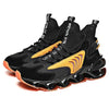Fly Woven Mesh High-Top Sneakers - Breathable Thick-Soled Running Shoes