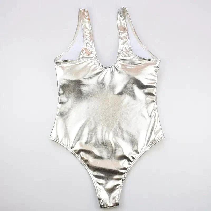 Glam Gold & Silver Metallic Swimsuit