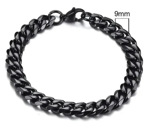 Gold-Tone Stainless Steel Cuban Bracelet 3-11mm